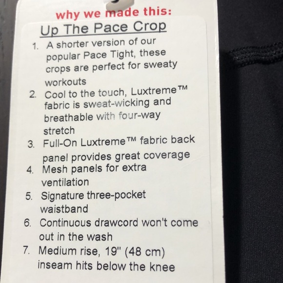 Lululemon Up The Pace Crop - Picture 6 of 8